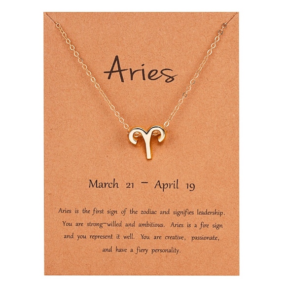 Zodiac Charm Pendant Necklace ARIES - Picture 3 of 4